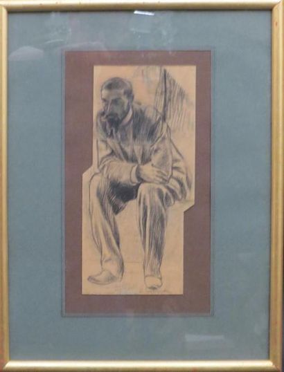 null Georges Antoine ROCHEGROSSE (1859-1938)
Homme assis
Etude pour l'Exposition...