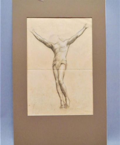 null Georges Antoine ROCHEGROSSE (1859-1938)
Etude d'un Christ en croix pour un tableau...