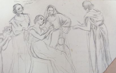 null Georges Antoine ROCHEGROSSE (1859-1938)
Ensemble de onze esquisses au crayon...