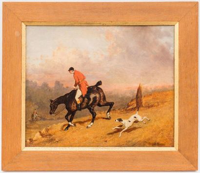 null John LEWIS BROWN (1829-1890)
La chasse à courre
Huile sur toile, signée en bas...