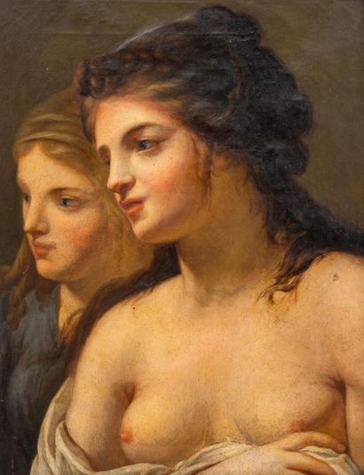 null ECOLE FRANCAISE DEBUT XIXe
Femme au bain et sa servante
Huile sur toile
61 x...