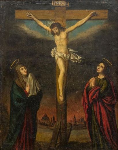 ECOLE ITALIENNE XVIIIe
Crucifixion
Huile...
