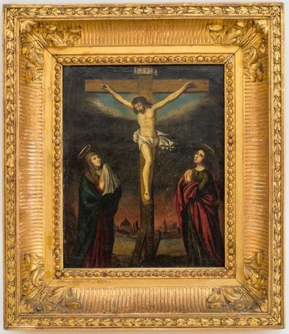 null ECOLE ITALIENNE XVIIIe
Crucifixion
Huile sur cuivre
31 x 23 cm.