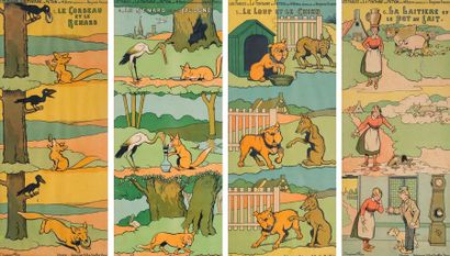 null Benjamin RABIER (1864-1939)
4 panneaux pour « Les Fables de La Fontaine en Action...