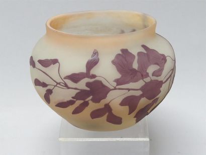 GALLE
Vase de forme vide-poche en verre multicouche...