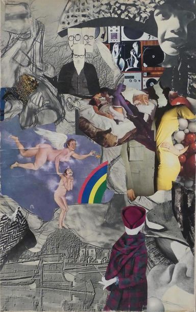 null Pierre JOURDA (1931-2007)
Sans titre, 1967
Collage sur toile
61 x 38 cm
Numéro...