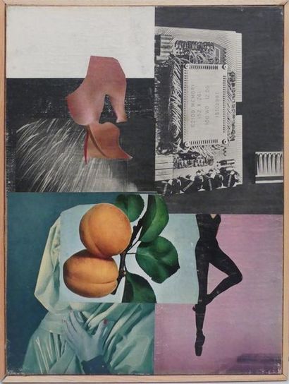 null Pierre JOURDA (1931-2007)
Sans titre, 1965
Collage sur toile
61 x 46 cm
Numéro...