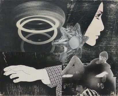 null Pierre JOURDA (1931-2007)
Oui c'est une vierge, 1966
Collage sur toile
33 x...