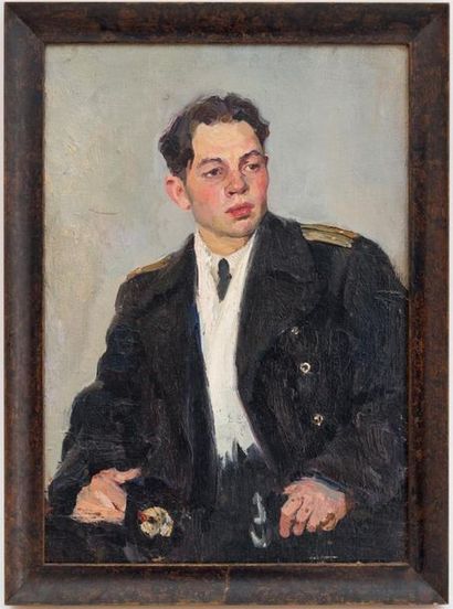 null ECOLE RUSSE, milieu XXe
Portrait d'homme en uniforme
Huile sur toile
38,5 x...