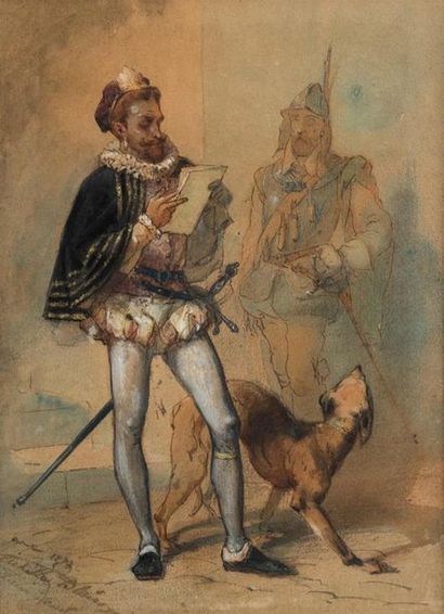 null Jean-Achille BLAIRSY (Toulouse ? - Toulouse, 1878)
Le duc, la lettre, le chien...