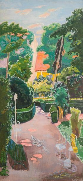 null Jules CAVAILLES (1901-1977)
Jardin
Huile sur toile signée en bas à droite et...