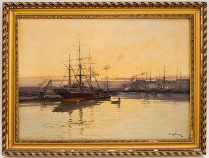 null Eugène GALIEN-LALOUE (1854-1941)
Marine
Huile sur toile signée en bas à droite...