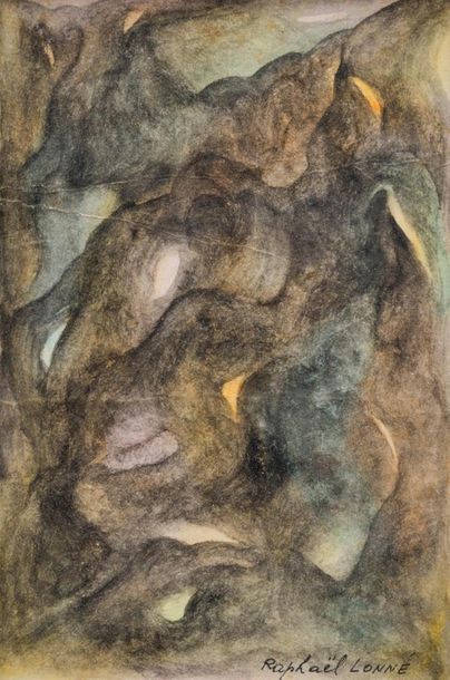 null Raphael LONNE (1910-1989)
Composition abstraite
Aquarelle sur papier, signé...