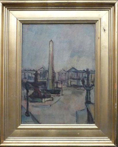 null Raymond DAOUST (1914-1956)
Place de la Concorde, Paris
Huile sur toile signée...