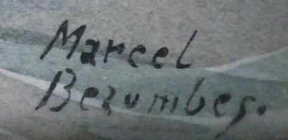 null Marcel BEZOMBES (1891-1942)
Marine
Aquarelle (pochoir) signée en bas à droite
43...