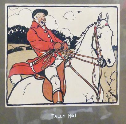 null Cécil ALDIN (1870-1935), d'après. 
"Tally Ho !"
Estampe en couleurs "published...