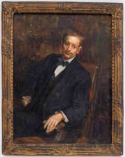 null ECOLE DEBUT XXe
Portrait d'homme à la moustache
Huile sur toile
35 x 27 cm.