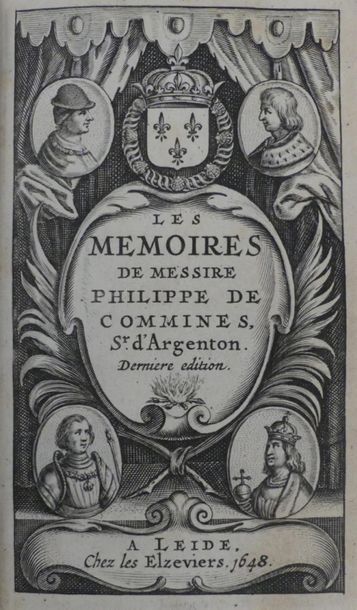 null COMMINES (Philippe de). LES MÉMOIRES. Leide, Elzeviers, 1648. Petit in-12 (70...
