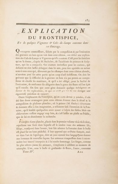 LA FONTAINE. FABLES CHOISIES, mises en vers. Paris, Desaint et Saillant, Durand,...