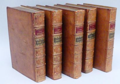 null BOILEAU DESPRÉAUX (Nicolas). OEUVRES. Paris, David, Durand, 1747. Cinq volumes...