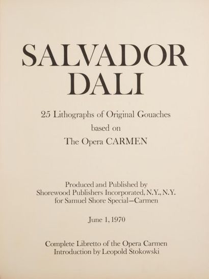 DALI (Salvador) DALI (Salvador). 25 LITHOGRAPHS OF ORIGINAL GOUACHES BASED ON THE...