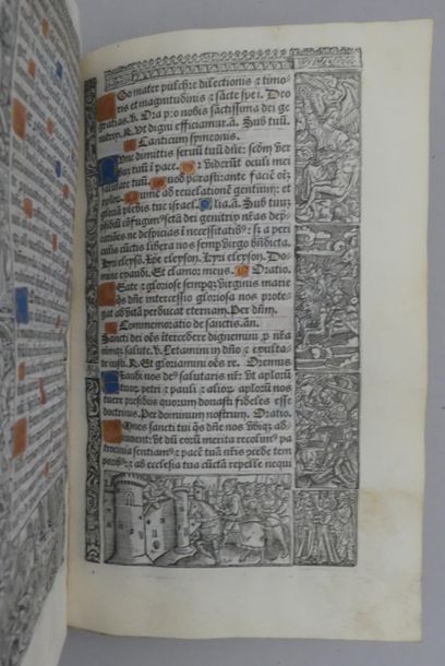 [HEURES (Livre d')]. LES PRESENTES HEURES SONT A LUSAIGE DE ROMME TOUT AU LONG SANS...