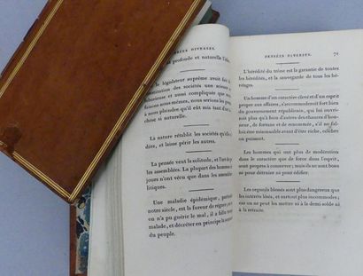 null BONALD (Louis-Gabriel-Ambroise, Vicomte de). PENSÉES SUR DIVERS SUJETS, et discours...