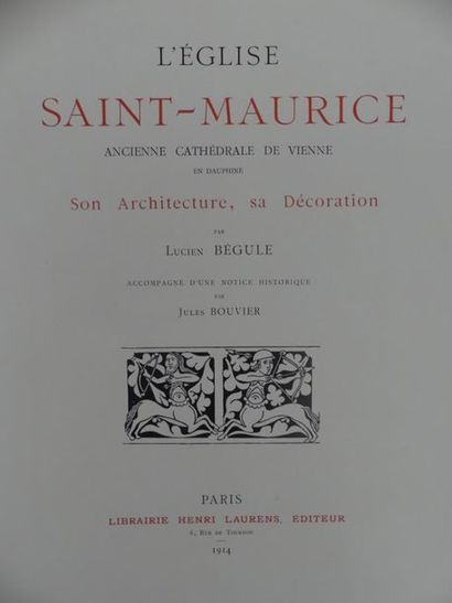 null BÉGULE (Lucien). MONOGRAPHIE DE LA CATHÉDRALE DE LYON. Lyon, Mougind-Rusand,...