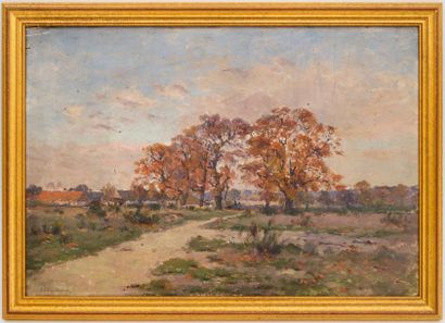 null Carlos LEFEBVRE (1853-1938)
Deux paysages
Deux huiles sur panneau
27 x 54 c...