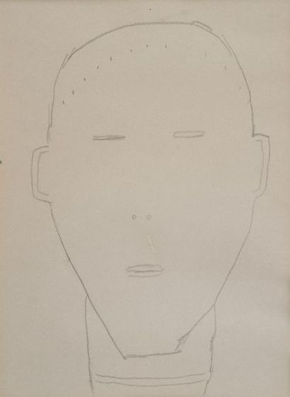 null James BROWN (1951-2020)
Portrait d'homme
Crayon signé, daté 1994 et situé NYC...