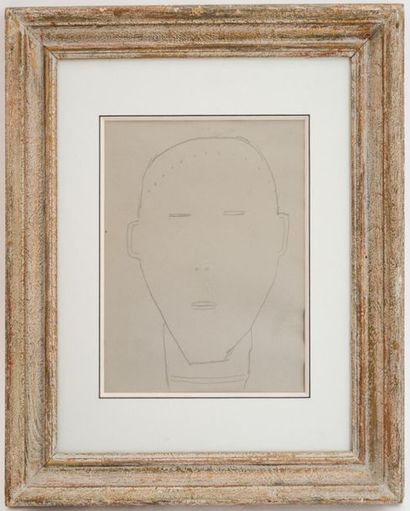 null James BROWN (1951-2020)
Portrait d'homme
Crayon signé, daté 1994 et situé NYC...