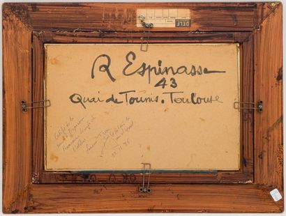 null Raymond ESPINASSE (1897-1985)
"Quai de Tounis - Toulouse"
Huile sur carton signé...