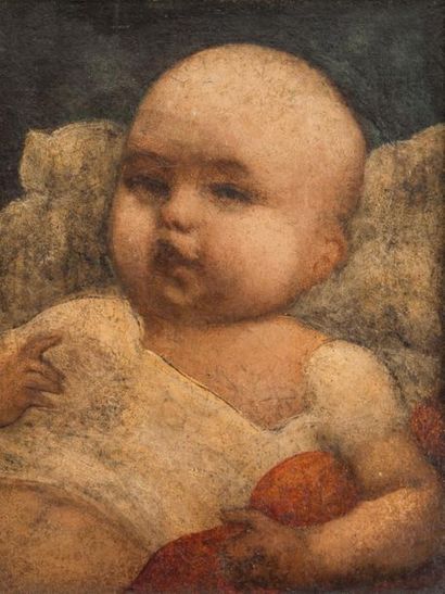 null Achille EMPERAIRE (1829-1898)
Portrait d'enfant 
Huile sur toile
35 x 27 cm
(Etiquette...