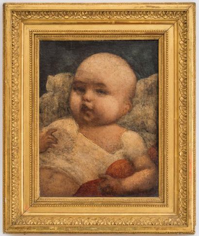 null Achille EMPERAIRE (1829-1898)
Portrait d'enfant 
Huile sur toile
35 x 27 cm
(Etiquette...