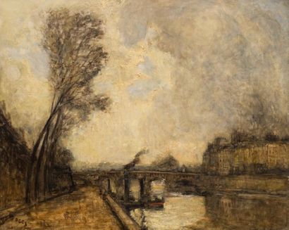 null FRANK-BOGGS (1855-1926)
Quai de Seine, Paris
Huile sur toile signée en bas à...