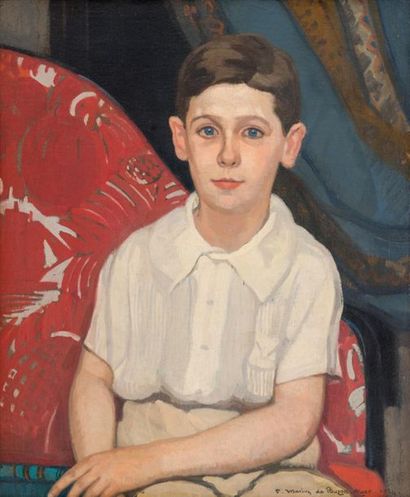 null Frédéric Marius DE BUZON (1879-1958)
Portrait de jeune homme
Huile sur toile,...