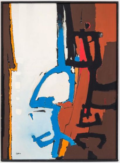 null Pierre IGON (1922-2006)
Abstraction A.9..72
Huile sur toile signée en bas à...