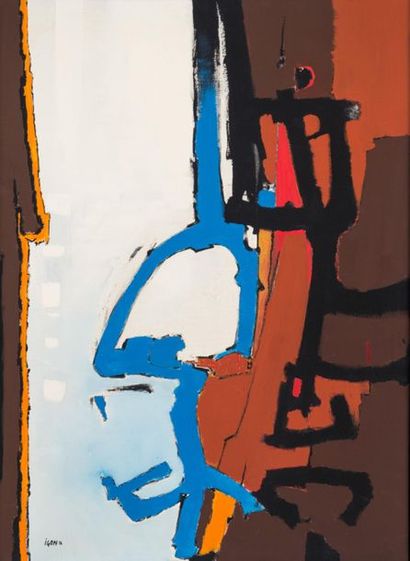 null Pierre IGON (1922-2006)
Abstraction A.9..72
Huile sur toile signée en bas à...