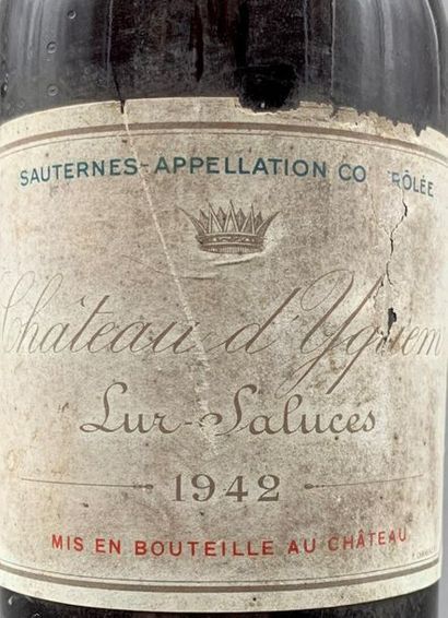 null 1	 bouteille 	CH. 	D'YQUEM, 1° cru supérieur 	Sauternes 	1942	 (TLB) 
