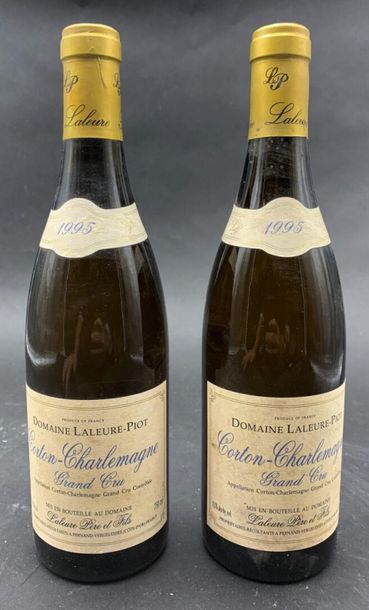 2	bouteilles 	CORTON 	CHARLEMAGNE, 	Laleure-Piot...