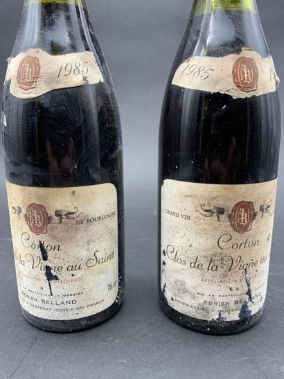 null 2	bouteilles 	CORTON 	"Clos de la Vigne au Saint", 	A. Belland 	1985	 (ea, elt,...