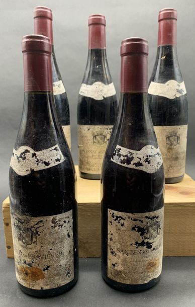 null 5	bouteilles 	SANTENAY 	"Les Gravières 1er cru", 	M. Clair 	1997	 (eta) 
