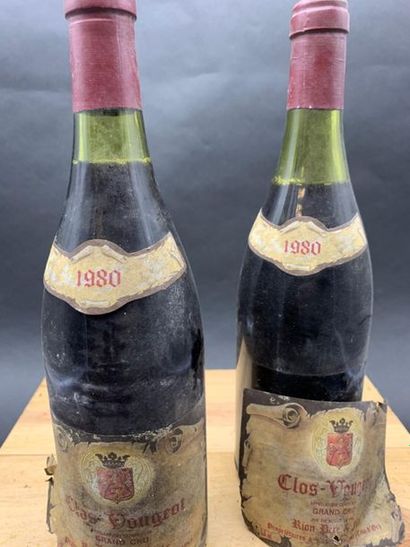 null 2	bouteilles 	CLOS 	VOUGEOT, 	Rion P&F 	1980	 (1 TLB, 1 LB) 
