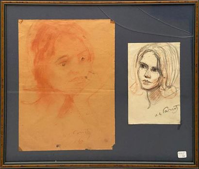null Marquis de PANAT (1886-1965)
Portraits
Deux dessins
33 x 25 cm. et 21 x 13 ...