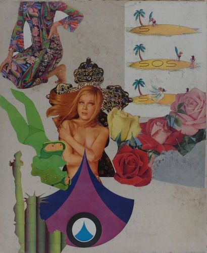 null Pierre JOURDA (1931-2007)
Sans titre, 1967
Collage sur toile
60 x 51,5 cm
(Numéro...