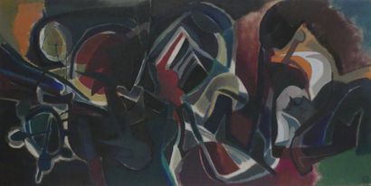 null Pierre JOURDA (1931-2007)
Bateau ivre, 1963
Huile sur toile
75 x 150 cm
(Numéro...