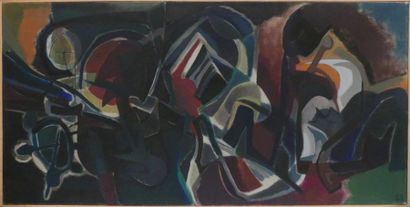 null Pierre JOURDA (1931-2007)
Bateau ivre, 1963
Huile sur toile
75 x 150 cm
(Numéro...
