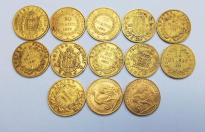 null 13 Coins of 20 en gold 