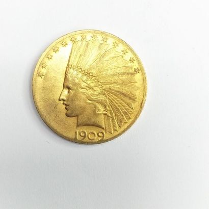 null 1 Indian gold 10-dollar coin 1909