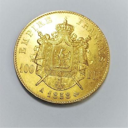 null 1 Coin 100 fr or 1858 A